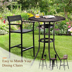 VINGLI Outdoor Bar Table, Cast Aluminum Bar Height Patio Table - Image 7