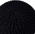 BIRDROCK HOME Round Pouf Ottoman | Cotton Braided Foot Stool - Image 9