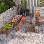 Giantex Vertical Raised Garden Bed, 3 Wood Planter Boxes - Image 4