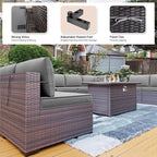 Kullavik 13 Pieces Outdoor Patio Furniture Set - Image 4