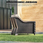 Joyside Wicker Patio Furniture Sets, 5 Pieces Upgraded Large Size Outdoor - Image 5