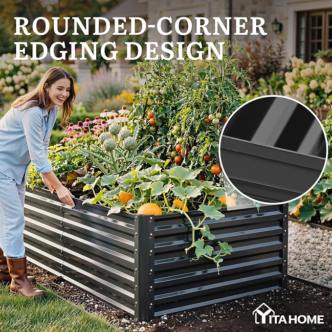 YITAHOME 72x36x24 in Galvanized Raised Garden Bed Kit, Large Metal Planter Box - Image 5