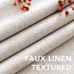 H.VERSAILTEX Linen Blackout Curtains 54 Inches Long 100% Blackout Thermal - Image 4