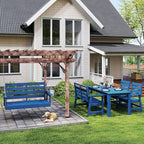 IVY&LANE Outdoor Porch Swing | HDPE Plastic | 2-Person | Hanging Bench Swings | - Image 7