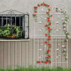 Metal Garden Trellis for Climbing Plants, 2 Pack 86.5" x 19.7" White Plant - Image 5