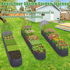 POILKMNI 12x2x1ft Oval Fabric Raised Garden Bed - Image 8