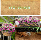 14x100 Inch Coconut Liner Roll for Planters Flower Basket Natural Coco Fiber - Image 3