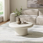 Modway Argos Round Concrete Coffee Table in White - Image 2