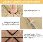 Yaheetech Wicker Ottomans, Outdoor/Indoor Footstools, Additional Seating - Image 5
