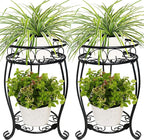 2 Pack 19.2 inch Metal Plant Stand Rack by alleegold