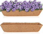 HFHOME 2Pcs 24" Trough Coco Fiber Replacement Liner, Natural 24 in Window Deck by HFHOME