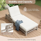 LUMISOL Patio Chaise Lounge Chair, 5-Position Adjustable Outdoor Chaise Lounge - Image 5