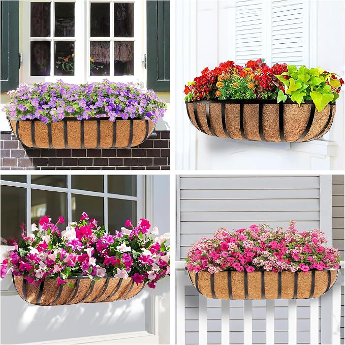 4pcs 24" Window Box Deck Railing Planter - Image 5