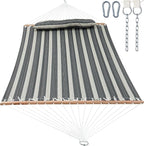 2 Person Hammocks for Outside, Double Quilted Fabric Outdoor Hammock by GafeteOutdoorLiving