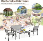 Vongrasig 4 Pieces Patio Furniture Sets, Outdoor Patio Conversation Sets - Image 4
