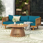Merax Outdoor Acacia Wood Conversation Set - Image 2