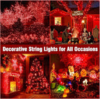 Nisocy 200 LED Red String Lights - Image 4
