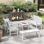 Outdoor Console Table, 440LBS Weight Capacity, 2-Tier Multifunctional Buffet - Image 9