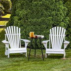 Metal Outdoor Side Tables Set of Two Small Outside Round End Table - Image 8