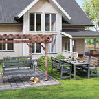 IVY&LANE Outdoor Porch Swing | HDPE Plastic | 2-Person | Hanging Bench Swings | - Image 7
