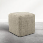 SIMPLIHOME Zelma Square Pouf – 18 inch Wide Upholstered PET Polyester Ottoman - Image 4