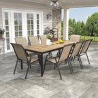 Patio Chairs Set of 8, Stackable Outdoor Dining Chairs - Image 6