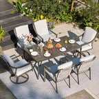 NATURAL EXPRESSIONS 7 Piece Patio Dining Table Outdoor Furniture Set - Image 7