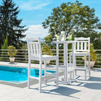 nalone Outdoor Bar Chairs and Table Set, HDPE Balcony Adirondack Chairs and - Image 8