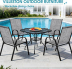 Outdoor Stackable Chairs Set of 4, Stacking Patio Chairs - Image 7