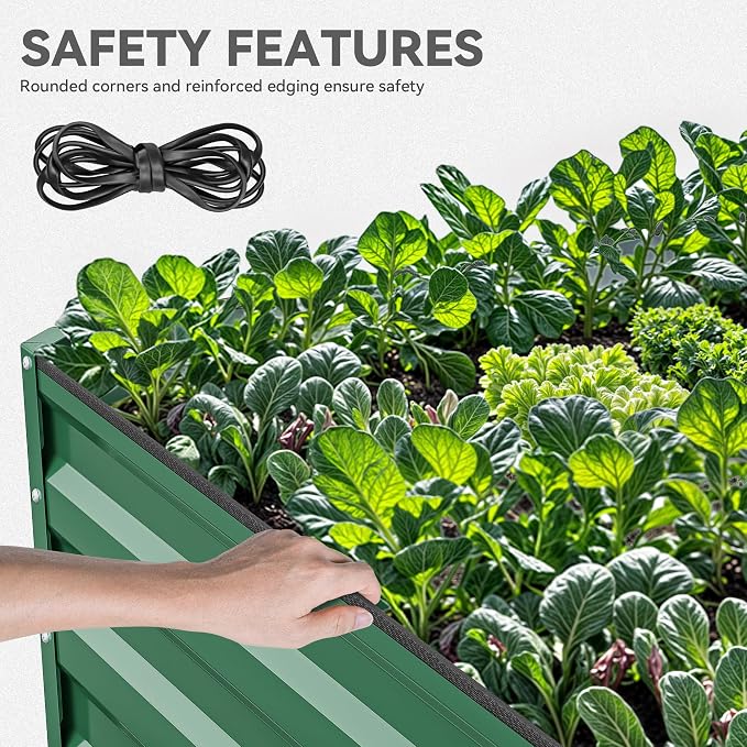 YITAHOME 8x4x2ft Large Raised Garden Bed Kit, Galvanized Metal Planter Box - Image 4