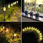 GIGALUMI Solar Pathway Lights, Stainless Steel IP44 Waterproof Auto On/Off - Image 3