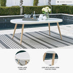 Signature Design by Ashley Seton Creek Casual Aluminum Outdoor Dining Table - Image 4