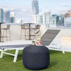 BIRDROCK HOME Outdoor Pouf Ottoman | Hand Woven Waterproof Foot Stool - Image 8