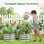 GreatBuddy 2x2x1 ft Round Galvanized Raised Garden Bed, Easy-Assembly Raised Bed - Image 2