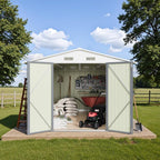 Greesum 8×10FT Outdoor Storage Shed, Metal Patio Storaged Sheds - Image 3