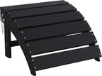 Sundale Outdoor Folding Plastic Adirondack Ottoman, All-Weather Adirondack by SundaleOutdoor