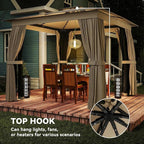 Outsunny 10' x 10' Outdoor Patio Gazebo, Heavy Duty Gazebo Canopy Shelter - Image 8