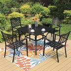 PHI VILLA 5 Pieces Patio Dining Set - Image 5