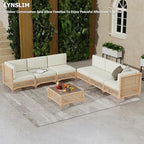 LYNSLIM Outdoor Patio Furniture Set, Wicker Outdoor Sectional Set, Boho Patio - Image 4