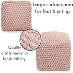 BIRDROCK HOME Buds Pouf Foot Stool Ottoman - Image 7
