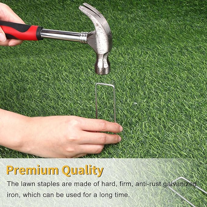 HongWay 500 Pack 4 Inch Landscape Staples, Garden Staples 12 Gauge Galvanized - Image 5