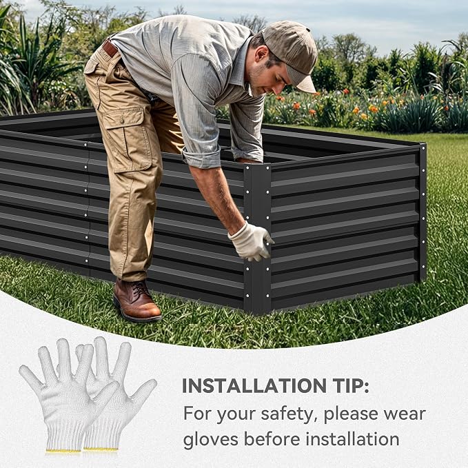 YITAHOME 6x3x2ft 2pcs Large Raised Garden Bed Kit, Galvanized Metal Planter Box - Image 7