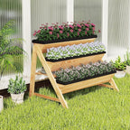 Giantex 3-Tier Vertical Raised Garden Bed, Wood Elevated Planter Box - Image 3