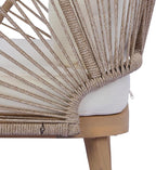 Merax 4-Piece Acacia Wood Patio Conversation Set - Image 8