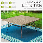 Sophia & William Patio Dining Set 9 Pieces, 8 Quick Dry Textilene Chairs and 1 - Image 5