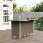 Domi Home Bar Unit，Modern Wicker Outdoor Bar Table - Image 8