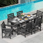 SERWALL 6-Person Outdoor Dining Table - Image 7