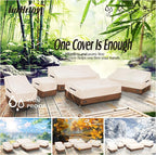JinHrtoyi 3-Seater Outdoor Couch Cover, 85Wx38Dx35H inches Outdoor Furniture - Image 8