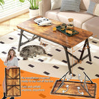 Folding Coffee Table, No Assembly Low Coffee Table, Floor Table Desk - Image 3