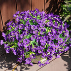 Artificial Flowers for Outdoors, UV Resistant Fake Silk Morning Glory, - Image 2